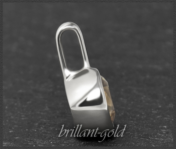 Brillant Anhänger 585 Gold; 0,46ct, cognac, VS1